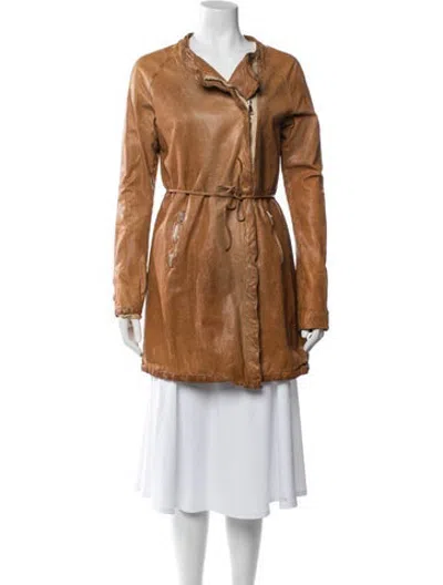Pre-owned Giorgio Brato Leather Jacket In Brown