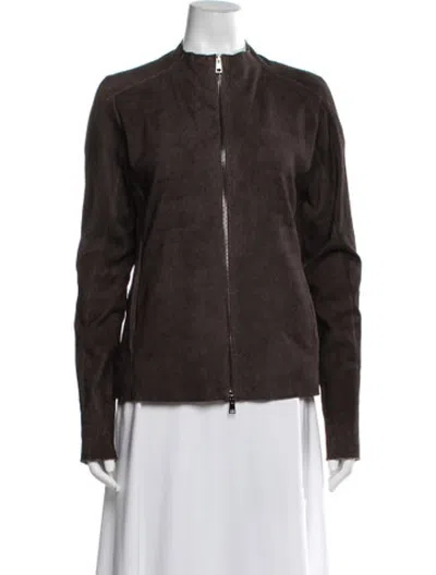 Pre-owned Giorgio Brato Leather Jacket In Brown