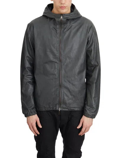 Giorgio Brato Leather Jacket With Hood