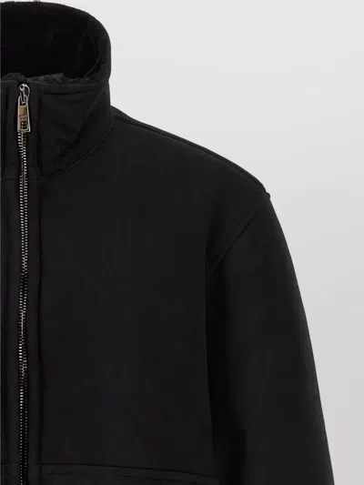 Giorgio Brato Leather Oversized Funnel-neck Jacket In Black