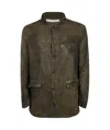 Giorgio Brato Veg Lamb Leather 5 Buttons Blazer In Green