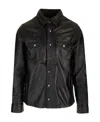 Giorgio Brato Long-sleeved Lapel Leather Jacket In Black