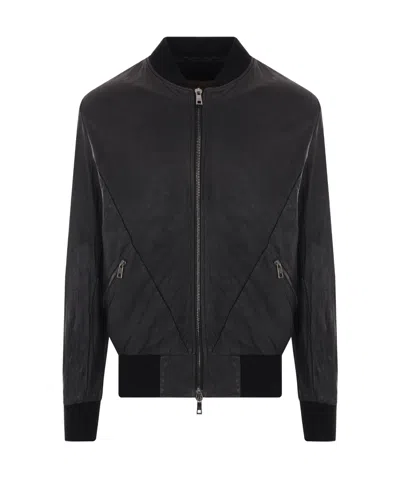 Giorgio Brato Long-sleeved Motorcycle Jacket In Black