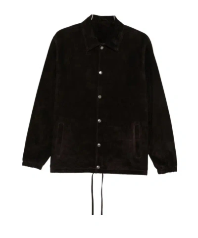 Giorgio Brato Long-sleeve Leather Jacket In Black