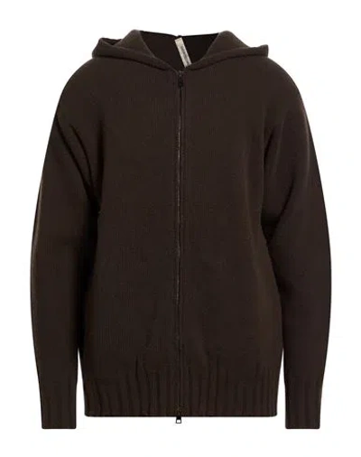 Giorgio Brato Man Cardigan Dark Brown Size Xl Virgin Wool