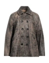 Giorgio Brato Man Coat Dark Brown Size 42 Leather In Brown