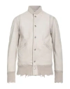 Giorgio Brato Man Jacket Beige Size 40 Leather In White