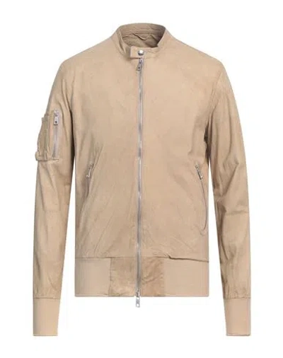 Giorgio Brato Man Jacket Beige Size 46 Leather