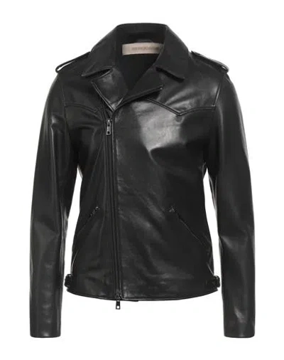 Giorgio Brato Man Jacket Black Size 40 Leather