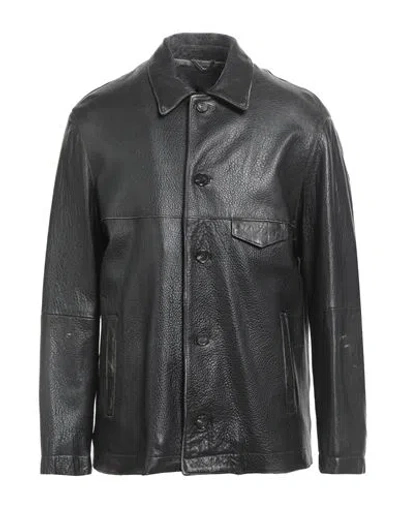 Giorgio Brato Man Jacket Black Size 40 Leather