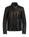 Giorgio Brato Man Jacket Black Size 40 Leather