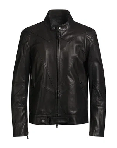 Giorgio Brato Man Jacket Black Size 40 Leather