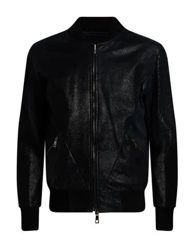 Giorgio Brato Man Jacket Black Size 40 Leather
