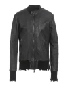 Giorgio Brato Man Jacket Black Size 42 Leather