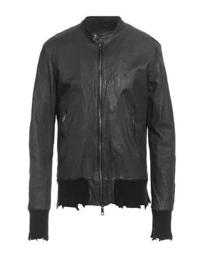 Giorgio Brato Man Jacket Black Size 42 Leather