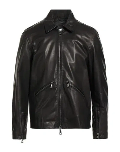 Giorgio Brato Man Jacket Black Size 42 Leather