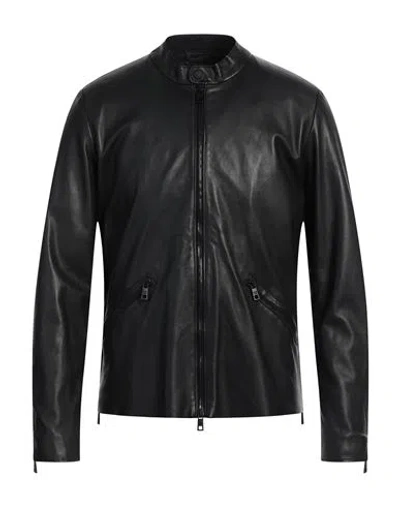 Giorgio Brato Man Jacket Black Size 44 Leather
