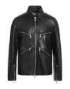 Giorgio Brato Man Jacket Black Size 44 Leather In Black