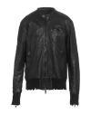 Giorgio Brato Man Jacket Black Size 44 Leather