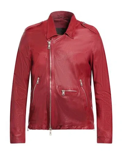 Giorgio Brato Man Jacket Brick Size 40 Leather In Red