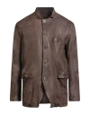 Giorgio Brato Man Jacket Chocolate Brown Size 40 Leather In Brown