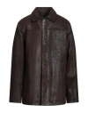 Giorgio Brato Man Jacket Dark Brown Size 44 Leather