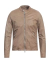 Giorgio Brato Man Jacket Khaki Size 42 Leather In Brown