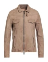 Giorgio Brato Man Jacket Light Brown Size 38 Leather