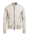 Giorgio Brato Man Jacket Light Grey Size 40 Leather