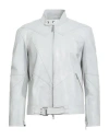 Giorgio Brato Man Jacket Light Grey Size 40 Leather In Gray