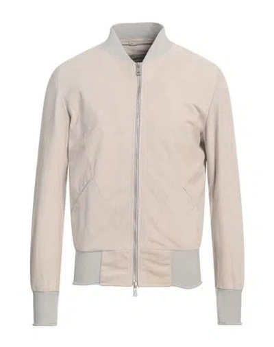 Giorgio Brato Man Jacket Light Grey Size 42 Leather