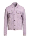 Giorgio Brato Man Jacket Lilac Size 42 Leather In Pink