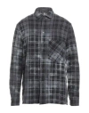 Giorgio Brato Man Shirt Grey Size L Wool, Cashmere, Nylon In Black