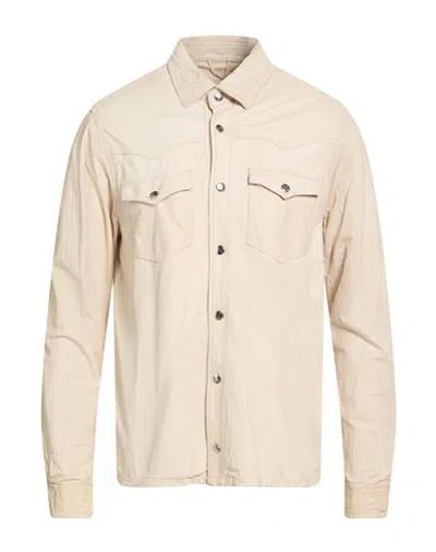 Giorgio Brato Man Shirt Ivory Size 38 Leather In Neutral