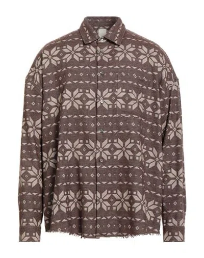 Giorgio Brato Man Shirt Khaki Size M Cotton
