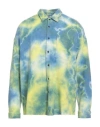 Giorgio Brato Man Shirt Lime Green Size L Wool, Cashmere, Polyamide In Multi