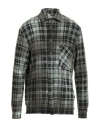Giorgio Brato Man Shirt Military Green Size Xl Wool, Cashmere, Nylon In Black