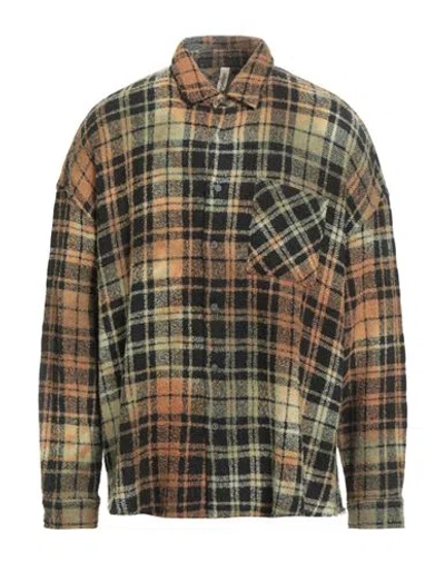 Giorgio Brato Man Shirt Mustard Size L Wool, Cashmere, Polyamide