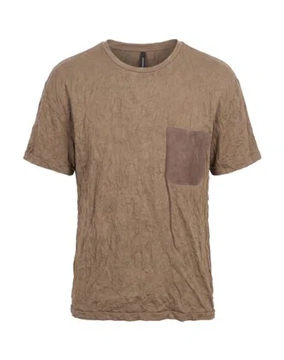Giorgio Brato Man T-shirt Khaki Size Xl Polyester, Cotton In Brown