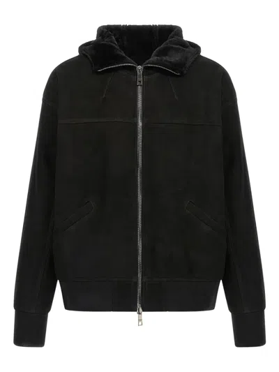 Giorgio Brato Mutton Velour Oversized Hooded Sweatshirt In Yellow