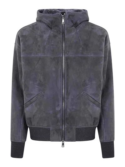 Giorgio Brato Mutton Velour Oversized Hooded Sweatshirt In Multi