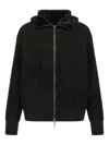 Giorgio Brato Mutton Velour Oversized Hooded Sweatshirt Clothing In Black