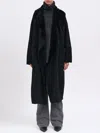 Giorgio Brato Oversized Sheepskin Coat In Black