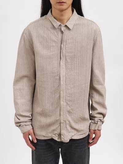Giorgio Brato Perforated Leather Shirt In Neutral