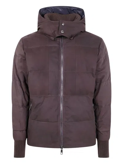 GIORGIO BRATO QUILTED HOODED JACKET
