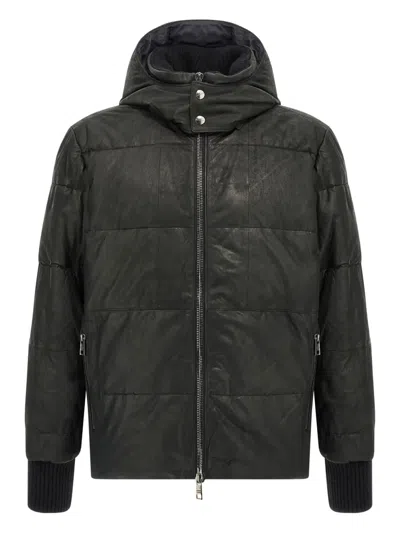 GIORGIO BRATO QUILTED LEATHER JACKET