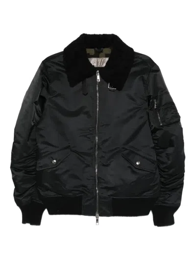 Giorgio Brato Shearling-collar Bomber Jacket In Black