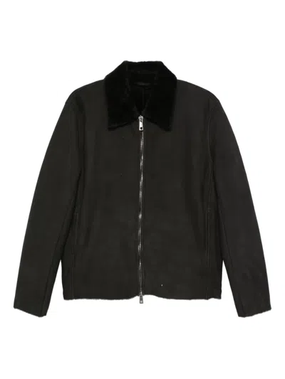 Giorgio Brato Shearling-collar Jacket In Black