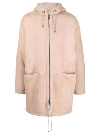 Giorgio Brato Sheepskin Parka With Hood In White