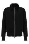 Giorgio Brato Sheepskin Bomber Jacket In Black